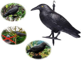 Bird Scarecrow Fake Plastic Crow Black Feathered Crows Bird Repellent for Outdoor Garden Yard V1294-YM0717-10036137
