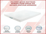 Queen Green Tea Memory Foam Mattress Cooling Comfort with CertiPUR-US Certified Foam V63-826551