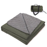 200 x 140cm Dark Green Large Double Layer Waterproof Thick Fleece Camping Blanket Picnic Mat, V888-ELOSUNG52294