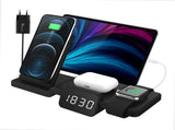3 in 1 Wireless Charger Stand with Clock for Multiple Devices Charging Compatible with Android and V1294-YM0901-H38130EU