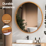 Embellir Wall Mirror Wooden Makeup 80cm MM-E-WALL-ROU-WOOD-80