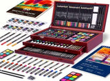 Pink 175-Piece Deluxe Art Set with 2 Drawing Boards, Wax Crayons, Acrylic Paints, Colored Pencils, V1102-MSHB175001