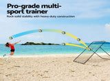 Everfit 7ft 2.1M Volleyball Net Football Baseball Goal Netting with Frame Angle Adjustable Rebounder SN-B-VLB-7FT-BK