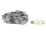 Feather Table Lamp USB Type C 5V Touch Control Stepless Dimming LED Table Lamp for Bedroom Cafe Grey V1294-YM0703-3119230061414