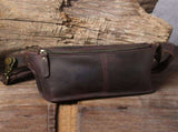 dark coffee color Black Top-Grain Leather Cross-Body Leather Crossbody Australian Leather V1347-127-BLA-79351