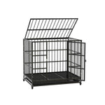 i.Pet Dog Cage Crate Large Puppy Cat Anti-Bite Pet Kennel Wheels w/Tray Metal PET-DOG-CAGE-95