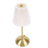 Small Pleated Table Lamp Iron Fabric Soft Lighting Bedside Nightstand Desk Lamp for Bedroom Living V1294-YM0901-3119250067811