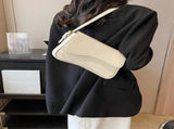 Women's Crescent Shoulder Bags Retro Y2k 90s Hobo Handbags Top Handle Faux Leather Underarm Bag V1259-DP01-A-2681