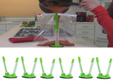 6Pcs Food Storage Bag Holder Stand HandsFree Bag Racks Home Kitchen Accessory Green V1294-YM0718-3118200280111