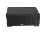 Outdoor wicker ottoman in Black V264-OTF-541S-BLK-NA-1