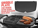 Cast Iron BBQ Half Griddle Plate Replacement Part For Weber Q models Q200 Q220 Q240 Q260 Q2000 Q2200 V985-GRIDDLEPLATEQ2