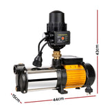 Giantz Garden Water Pump High Pressure 2500W Multi Stage Tank Rain Irrigation Black PUMP-ST5-25-OG-TPC