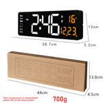 16" Orange Large Digital Big Jumbo LED Wall Desk Clock Display With Temperature Calendar V201-FAZ0016OR8AU