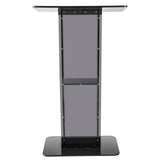 VEVOR Acrylic Podium, 47" Tall, Acrylic Podium Stand with Wide Reading Surface & Storage Shelf, V952-CTSJTHSTMYK47UDDCV0