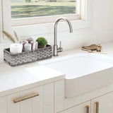Multiuse Hand Woven Plastic Wicker Basket with Divider for Organizing-Rustic Farmhouses Bathroom V1370-AZ4-19748