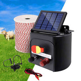 Giantz Fence Energiser 5KM Solar Powered Electric 500M Poly Wire Insulator SFC-FIK-WIRE-5KM
