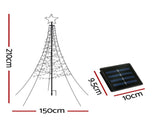 Jingle Jollys Solar Christmas Tree 2.1m 320 LED Net Lights Xmas Trees Decoration XMAS-FAIRY-SOLAR-NET-7FT-WARM