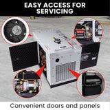 GENPOWER 8.4kW Peak 6kW Rated Commercial Diesel Generator, RCD Safety Switch, Electric Key Start, 2 V219-GEN1DSGPRA14K