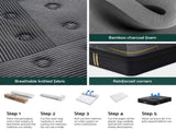 35cm Giselle Mattress Queen Bed Bamboo Pocket Firm Foam MATTRESS-E-MIDNIGHT-35-Q