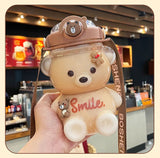 2pcs Kawaii Bear Straw, Kawaii Waters Cute Water , Leak-Proof Kawaii Bear Water V1370-AZ4-06080