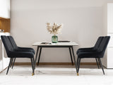 Dining Chairs x 4 Padded Seat Soft Velvet CH1129-FL-4-BK