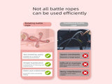 2 pairs Rotating Battle Rope Handles - Silent Cordless Arm Trainer for Home Gym V888-ELOSUNG56526