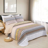 Crafted Quilted Bedspread and Pillowcases Set: A Testament to Skilled Craftsmanship - Queen size V745-MAC080406Q13U