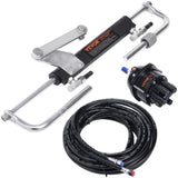 Hydraulic Steering Kit 90HP Hydraulic Outboard Steering Kit with Helm Pump Cylinder Marine Steering V952-XWYYFXB90HP000001V0