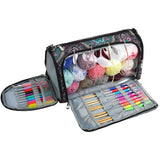 Geometric Patterns Multi-Functional Crochet Hook and Yarn Storage Bag Convenient Carrying Case for V888-ELOSUNG17652