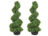 Artificial Topiaries Boxwood Trees, 7.6cm Tall Faux Topiary Plant Outdoor, All-year Green V952-HYMRGXJS36YCLY992V0