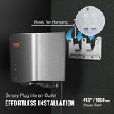 Heavy Duty Commercial Hand Dryer, 1400W Automatic High Speed ABS Warm Wind Hand Blower, 220V-240V & V952-BGSGSJYSZDGYBNB71V3