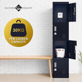 4-Door Vertical Locker for Office Gym Shed School Home Storage V63-832561