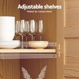Artiss Buffet Sideboard Storage Cabinet Kitchen Cupboard Faux Drawer 150CM Pine FUR-W-SID150-01-PINE-AB