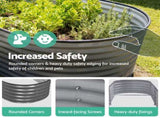 Green Fingers 3 Pcs Raised Garden Bed Kit Oval Galvanized Steel Planter Boxes 320x80x42cm, Heavy GARDEN-OVAL-3208042X3