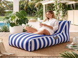Artiss Outdoor Bag Chair with Filler Splash-Proofbag Lounge DIY Stuffed Animal Storage BD-LOUNGE-BLWH-4FILLER