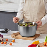 Stainless Steel Salad Spinner, 4.5L, One-handed Easy Press Large Vegetable Dryer Washer, Lettuce V952-BXGKSLXZQ304P4FP6V0