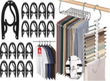 15 Pcs Travel Hangers Portable Foldable Travel Hanger Organizer 2 Pack 9 Layers Pants Hangers Space V1258-DP02-F-472