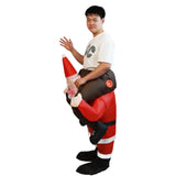 Santa Costume Funny Father Christmas Riding Inflatable Show Party Cosplay Role Playing Props V1294-YM0703-3115230047711