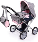 City Star Doll's Pram Bag, Denim Grey and Blue V178-22261