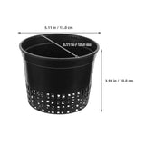15pcs Plastic Net Pot Cup Baskets Black for Balcony Hydroponics V1192-AZ-W-22385