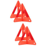 Roadside Car Warning Tool Durable Red Plastic Reflective Sign 4Sets V1366-AZ2-W-13588