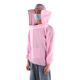 Outdoor Beekeeping Protective Veil Jacket Breathable Bee Suit Beekeeper Supplies AccessoryPink V1294-YM0901-3111200065211