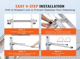 Ladder Stabilizer, Adjustable Feet Extension Ladder Standoff, Heavy Duty Wall Ladder Accessories for V952-TZWDQJZKDK00R10XWV0