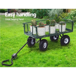 300kg Gardeon Mesh Garden Cart Steel Removable Sides Trolley Wagon ATV Trailer V465-1840