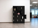12-Door Locker for Office Gym Shed School Home Storage - Padlock-operated V63-839101