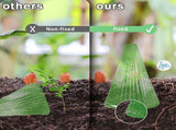 20 Pack Reusable Green Plastic Plant Covers, Garden Cloches with 40 Stakes for Flowers and V1237-ZY-715-106