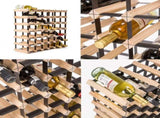 Timber Wine Rack Storage Cellar Organiser 42 Bottle V274-FT-WWR06-42