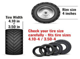 6X 4.10/3.50-4 Inner Tube for Wheelbarrows, Tractors, Mowers, Carts Electric Three-Wheel Four-Wheel V1366-AZ2-W-14458