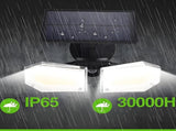 2-Pack Solar Motion Sensor Wall Lights Double-Head Adjustable Cob LED Outdoor Lights for Garden, V1107-SOLAR MOTION SENSOR WALL LIGHTS1