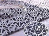 6 Pack Interlocking Non-Slip Tile Drainage Mat for Drain Pool Kitchen Deck Patio Boat Snowflake V1370-AZ4-06339